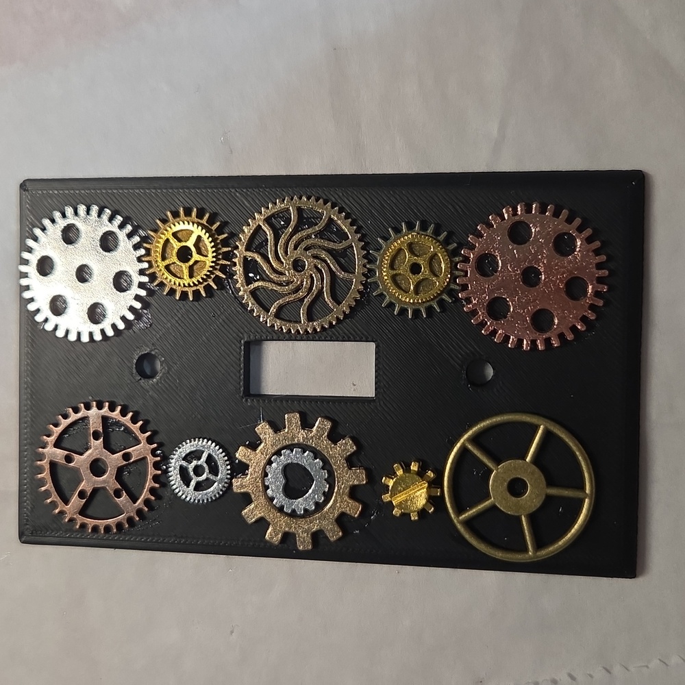 Steampunk Hand Crafted Outlet Plate Cover